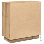 vidaXL Buffet avec LED chêne artisanal 71 x 34.5 x 75 cm