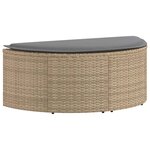 vidaXL Canapé de jardin 8 Pièces Beige et Gris clair polyrotin