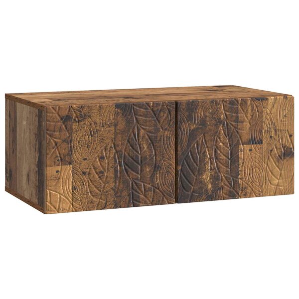vidaXL Meuble TV mural 78 5 x 41 x 30 cm Bois ancien Bois d'ingénierie