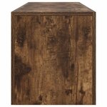 vidaXL Meuble TV avec lumières LED Chêne fumé 140x36 5x40 cm