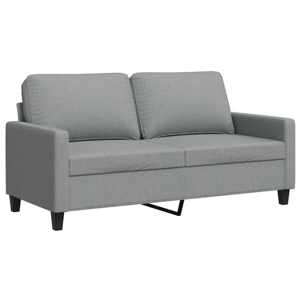 vidaXL Canapé à 2 places Gris clair 140 cm Tissu