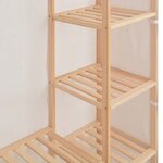 vidaXL Garde-robe Blanc 135 x 40 x 170 cm Tissu