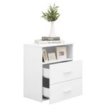 vidaXL Table de chevet Blanc 50x32x60 cm