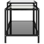 Vidaxl tables à thé 2 pièces verre trempé noir