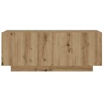 vidaXL Meuble TV avec lumières LED chêne artisanal bois d'ingénierie