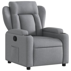 vidaXL Fauteuil inclinable en tissu gris clair