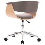 Vidaxl chaises pivotantes à manger lot de 2 taupe tissu