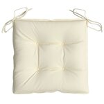 vidaXL Coussins de chaise lot de 4 blanc crème 50x50x7 cm tissu oxford