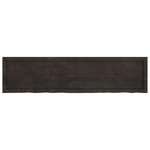 vidaXL Dessus de table marron foncé bois chêne massif traité