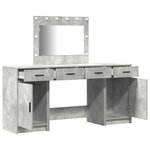 vidaXL Table de Toilette 3 Pièces Gris 40 x 41 x 75 cm Bois d'ingénierie