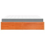 vidaXL Lit avec matelas cire marron 200x200 cm bois massif de pin