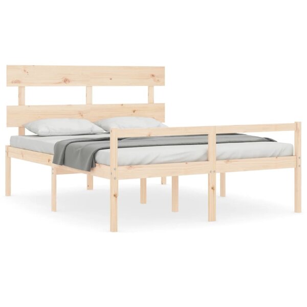 vidaXL Lit pour personne âgée sans matelas 160x200 cm bois massif
