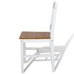 vidaXL Chaises à manger lot de 4 blanc bois de pin