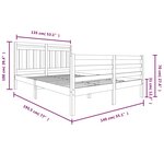 vidaXL Cadre de lit sans matelas bois massif