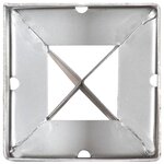 vidaXL Piquets au sol 6 Pièces Argenté 9x9x90 cm Acier galvanisé