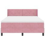 vidaXL Lit à ressorts avec matelas Rose 190 x 140 cm Polyester