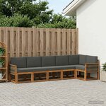 vidaXL Ensemble de canapés d'extérieur 6 pc Naturel et Anthracite