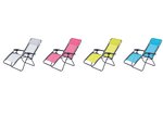 Lot de 2 fauteuils relax de jardin - O'Colors - Multi positions - Bleu et rose