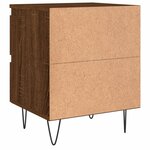 vidaXL Tables de chevet 2 Pièces chêne marron 40x35x50 cm bois ingénierie