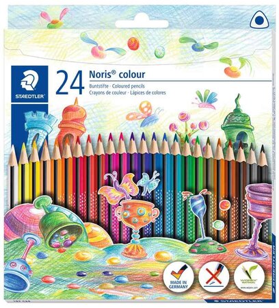 étui en carton de 24 crayon de couleur Noris colour STAEDTLER