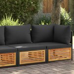 vidaXL Canapé de jardin avec coussins 2 places bois massif d'acacia