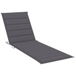 vidaXL Chaise longue double avec coussins anthracite Pin imprégné