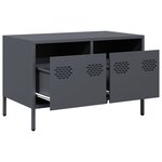 vidaXL Meuble TV anthracite 68x39x43 5 cm acier laminé à froid