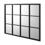 Miroir mural rectangulaire 90 x 60 cm noir mat 03_0007900