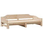 vidaXL Lit de jour avec lit gigogne 90x190 cm bois de pin massif
