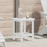 vidaXL Table d'appoint Adirondack Blanc 38 x 38 x 46 cm HDPE