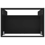 vidaXL Armoire sous évier de salle de bain Noir 78 5 x 37 5 x 81 cm