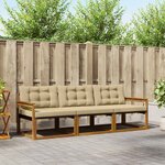 vidaXL Ensemble de canapés d'extérieur 3 Pièces Naturel et Beige
