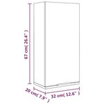 vidaXL Armoire de salle de bain murale Blanc 32x20x67 cm