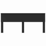 vidaXL Tête de lit Chêne noir 200 cm Bois d'ingénierie