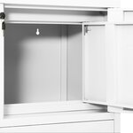 vidaXL Armoire de bureau Blanc 90x40x102 cm Acier