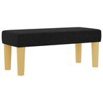 vidaXL Lit à Ressorts avec Matelas & Banc Noir 90x200 cm