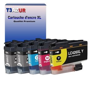 T3AZUR- 5x Cartouche compatible avec Brother LC426 XL pour Brother MFC-J4540DW XL MFC-J4540DWT