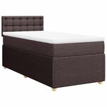 vidaXL Sommier à lattes de lit avec matelas Marron foncé 100x200 cm