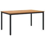 vidaXL Ensemble de salle à manger pour jardin 5 Pièces Noir et marron