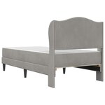 vidaXL Cadre de lit avec tête de lit Gris clair 80 x 200 cm Velours