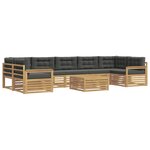 vidaXL Ensemble de canapés d'extérieur 8 Pièces Blanc et anthracite