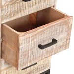 vidaXL Buffet Blanc 73x30x75 cm Bois d'acacia massif