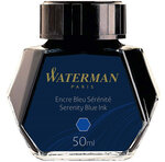Waterman encre pour stylo plume  couleur bleu sérénité effaçable  flacon 50 ml