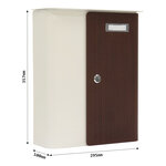 Rottner splashy boîte aux lettres blanche aspect bois