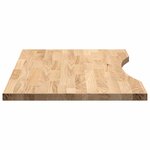 vidaXL Dessus de bureau non traité bois massif de chêne rectangulaire