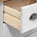 vidaXL Commode ASKIM Blanc 79 x 40 x 133 5 cm Bois de pin massif