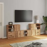 vidaXL Meubles TV 5 Pièces avec rangement ODDA bois de pin massif