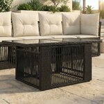 vidaXL Table de jardin relevable Noir 100 x 55 x 37 cm