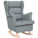 vidaXL Chaise à bascule gris clair 74x90x102 cm tissu