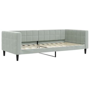 vidaXL Lit de repos sans matelas gris clair 90x200 cm velours